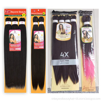 Professional pre stretched braid Pre - Stretched Braiding Hair Perm Yaki Jumbo Braids Synthetic Hair Easy Prestreched Hair